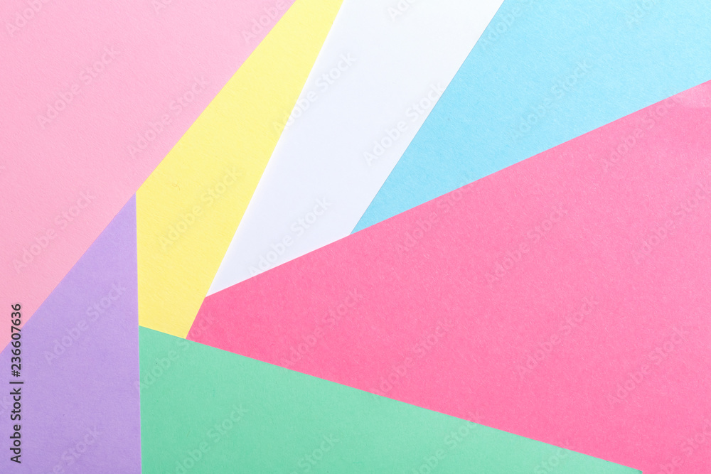 Poster abstract geometric pattern background with pastel paper