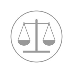 Scales of justice. Court symbol. Vector icon.