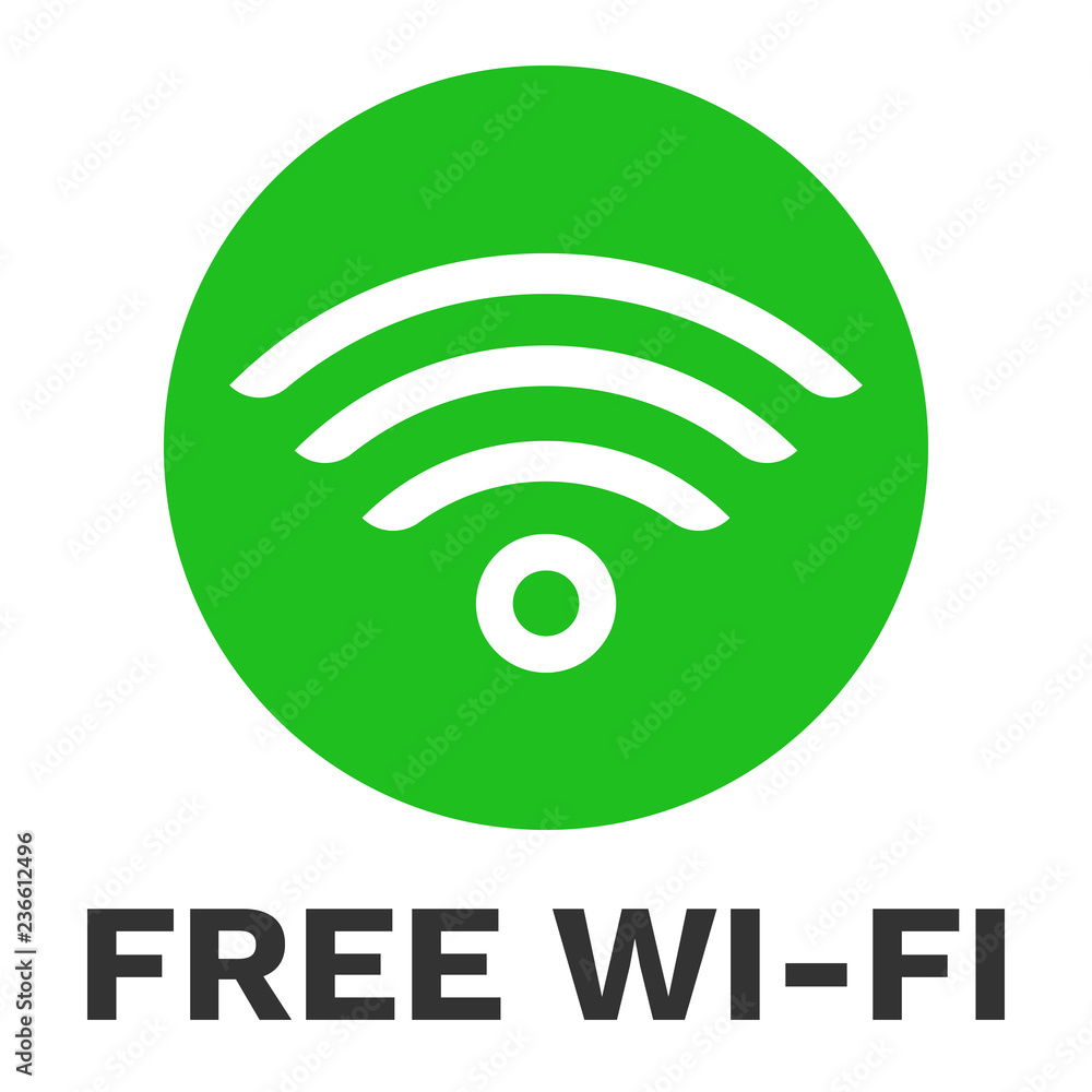 Poster free wi-fi sign. vector.