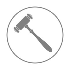 Hammer of justice. Vector icon.