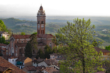 Cathedral in Monforte d'Alba, a town in the Piemonte wine region of northern Italy.
