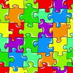 Puzzle empty seamless wallpaper