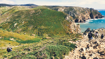 Portugal Cabo da Roca -Cape Rock the western most point of Europe