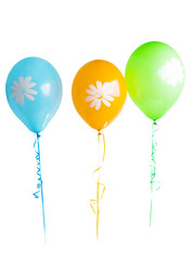 color balloons with helium isolated