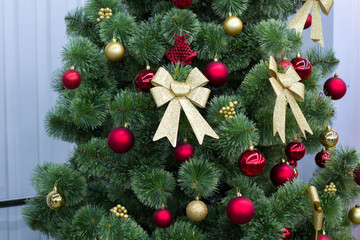 Christmas toys on the Christmas tree