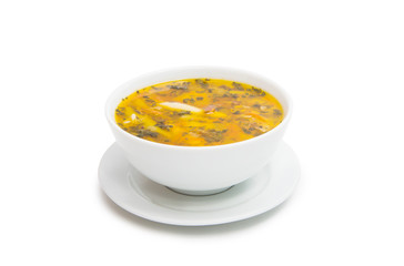 bowl of soup isolated