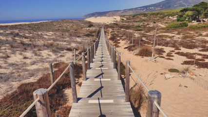 wooden walkway to beach walk © PGVFotografia