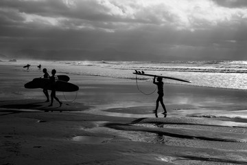 Surfers in Biarritz