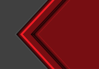 Abstract red arrow light direction with blank space grey design modern futuristic background vector illustration.