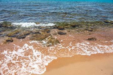 Beautiful landscape, Issyk-Kul lake, Bosteri, Kyrgyzstan