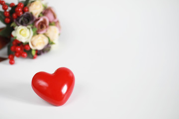 Bouquet of flowers on a white background
