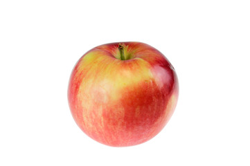 close up on red apple isolated on white background