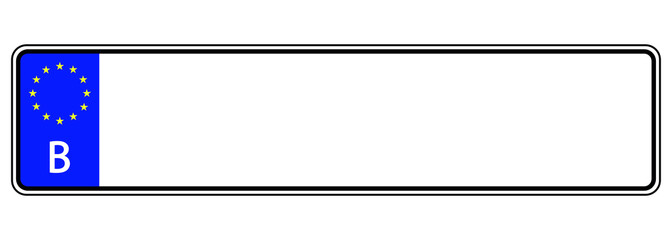Nummernschild Belgien