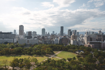 cityscape of the osaka japan