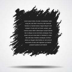 1734 Grunge banner for text with shadow on gray background