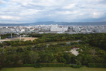 cityscape of the osaka japan