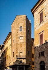 Fototapeta premium View on a tower house in Florence, Tuscany - Italy