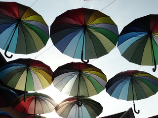 colourful umbrellas