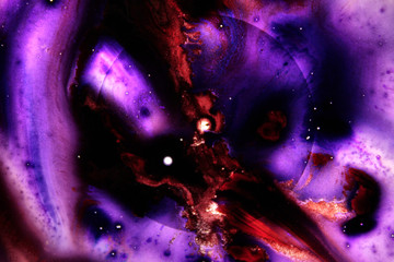 galaxy in space. painted background