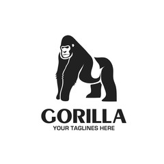 creative and strong Gorilla logo vector isolated on white background