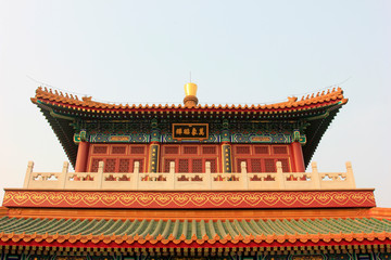Chinese architectural style landscape architecture in a park,china