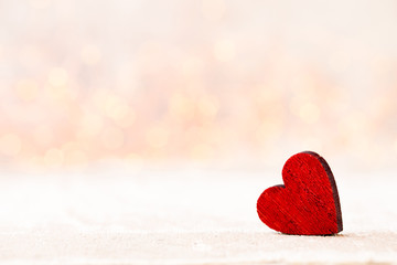 Two Hearts. Valentines day greeting card.