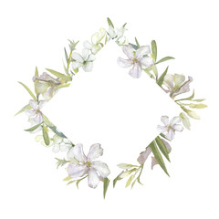 Obraz na płótnie Canvas Wedding set of rhododendron white spring flower