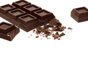 Broken chocolate bar