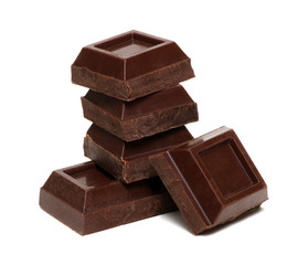 broken bar of dark chocolate