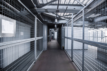 way on a roof of  the building