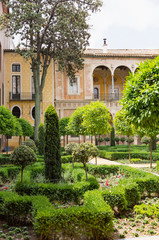 Historic buildings and monuments of Seville, Spain. the Palace of the Alcazar