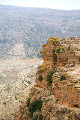 Rocky cliff. Mountain landscape. Tunisia
