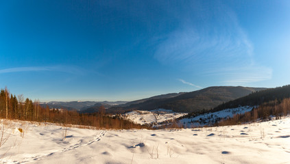 Panoramic view of beautiful mountain village