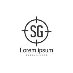 Initial letter SG Logo template design. minimal letter logo