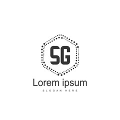 Obraz premium Initial letter SG Logo template design. minimal letter logo