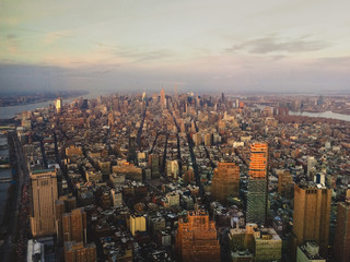 sunset from the top of manhattan