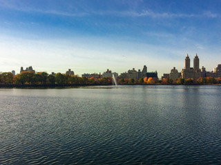 manhattan skyline from central park