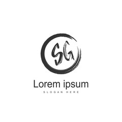 Initial letter SG Logo template design. minimal letter logo