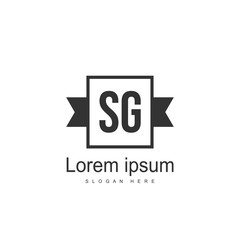 Initial letter SG Logo template design. minimal letter logo