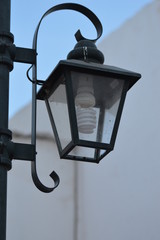 old street lamp on wall