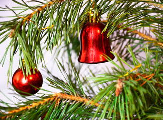 christmas tree decoration on white background