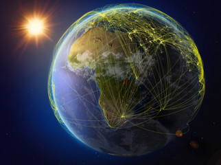 Burundi on Earth with network