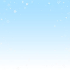 Sparse snowfall Christmas background. Subtle flyin