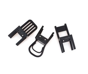 Black chairs isolated on white background