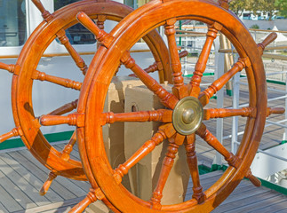 helm of sailing boat