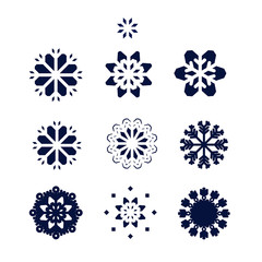 Set of snowflakes