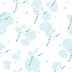 crane, pattern, vector, illustration