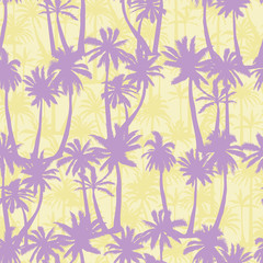 Palm tree pattern. Seamless hand drawn textures on exotic trendy background.