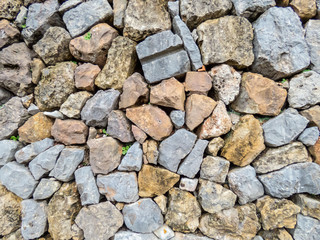 Old stone wall aged