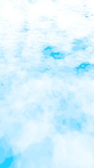 Background of abstract white color smoke isolated on blue color background. The wall of white fog. 3D illustration